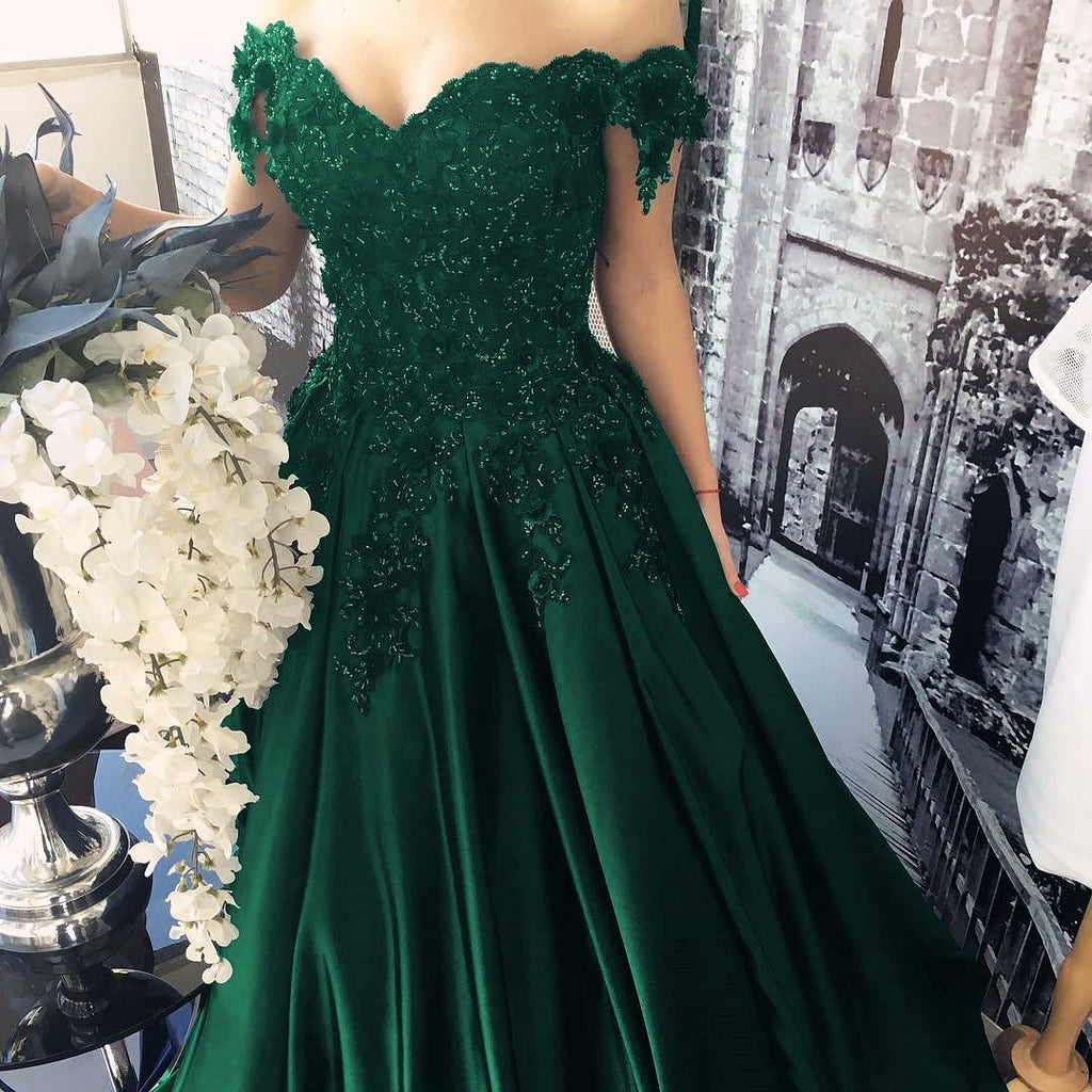 Off Shoulder Green/Purple Lace Prom Dresses, Off the Shoulder Long Lac jbydress Off Shoulder Green/Purple Lace Prom Dresses, Off the Shoulder Long Lac jbydress