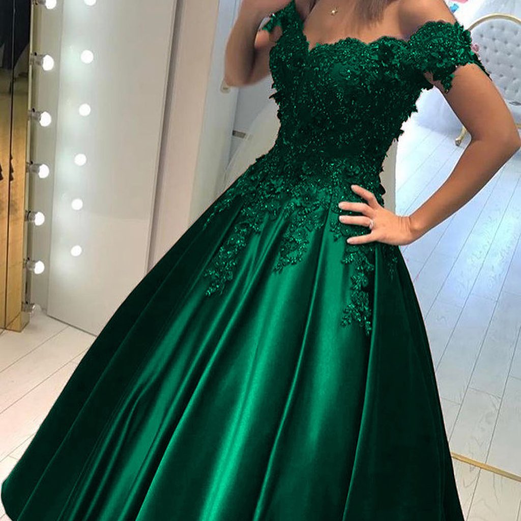 Off Shoulder Green/Purple Lace Prom Dresses, Off the Shoulder Long Lac jbydress Off Shoulder Green/Purple Lace Prom Dresses, Off the Shoulder Long Lac jbydress