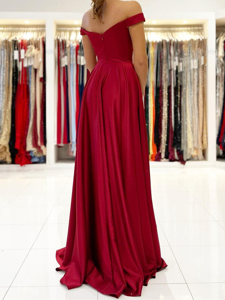 wine off shoulder dress Off-Shoulder Wine Red Velvet Draped Corset Evening Gown Dress Wine Red / S