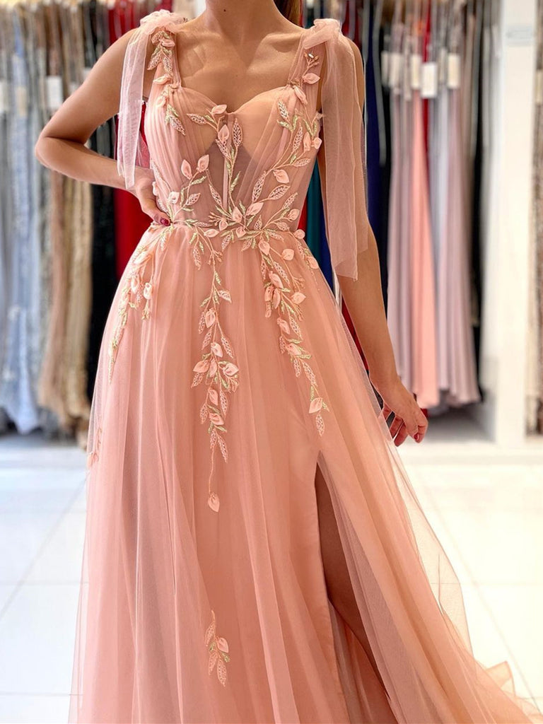 Peach Pink Lace Floral Prom Dresses, Peach Pink Lace Formal Evening Dr jbydress Peach Pink Lace Floral Prom Dresses, Peach Pink Lace Formal Evening Dr jbydress