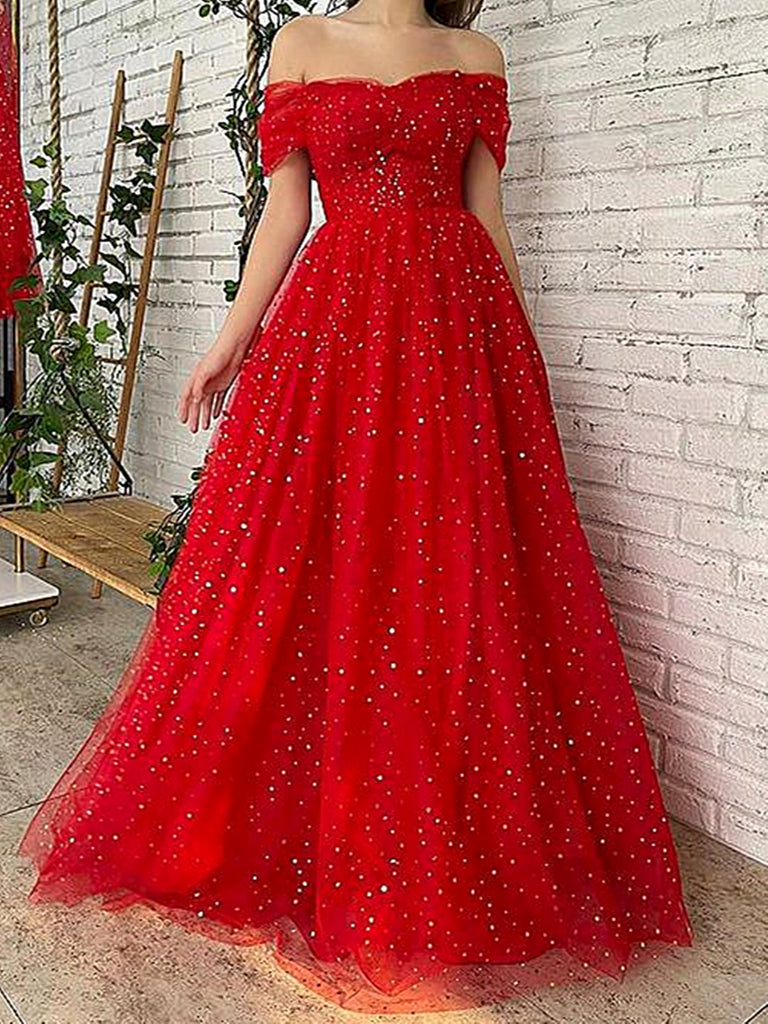 shiny off shoulder dress Women Off-shoulder Shiny Evening Party Maxi Dress Bridesmaid Dress (T072101)