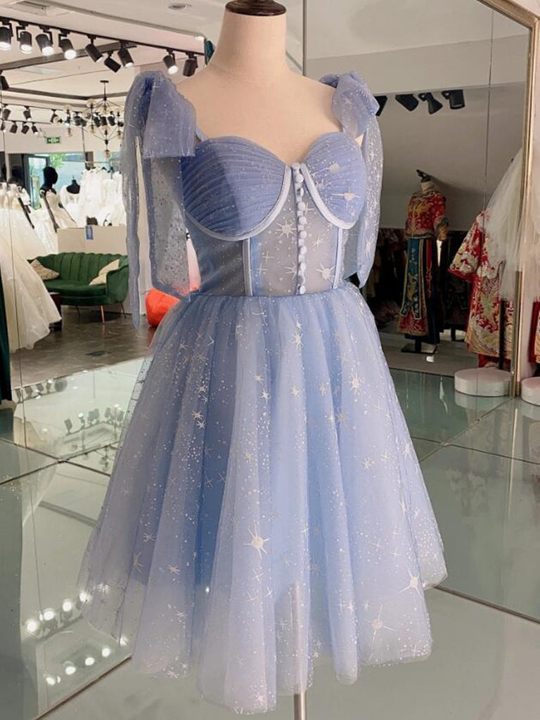 Shiny Short Blue Prom Dresses, Short Blue Formal Homecoming Dresses jbydress Shiny Short Blue Prom Dresses, Short Blue Formal Homecoming Dresses jbydress