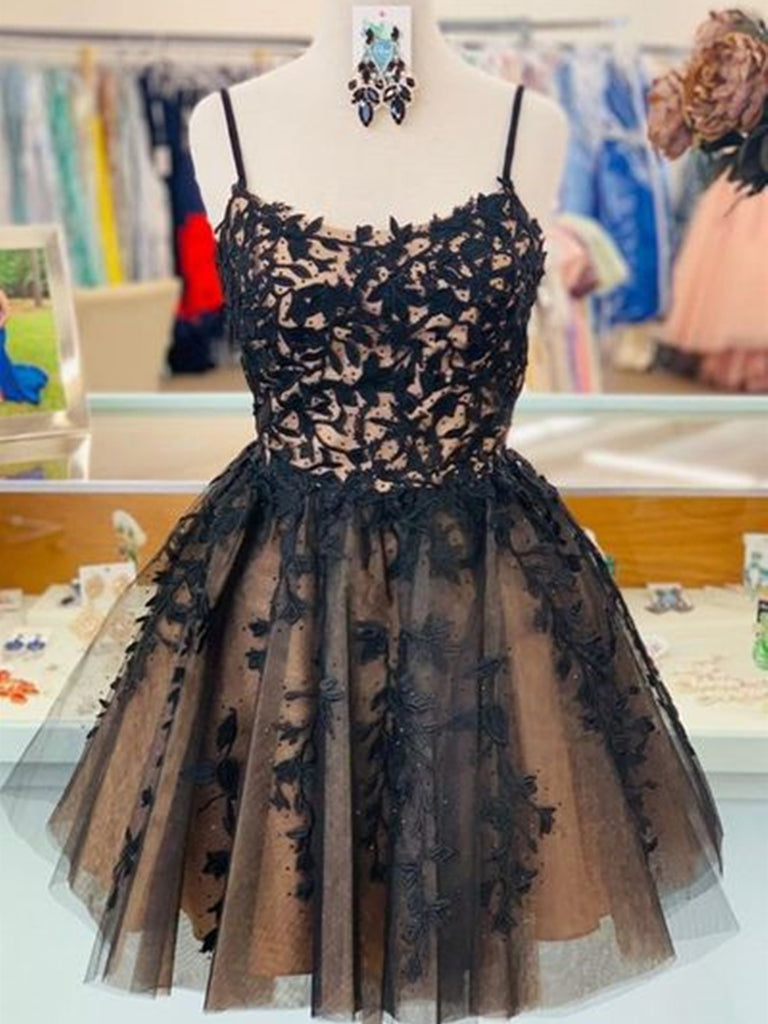 Short Black Lace Prom Dresses, Short Black Lace Graduation Homecoming jbydress Short Black Lace Prom Dresses, Short Black Lace Graduation Homecoming jbydress