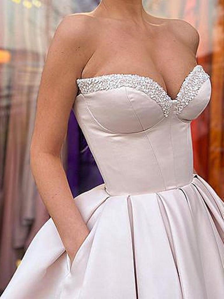 Short Light Pink Satin Prom Dresses, Light Pink Short Formal Homecomin jbydress Short Light Pink Satin Prom Dresses, Light Pink Short Formal Homecomin jbydress