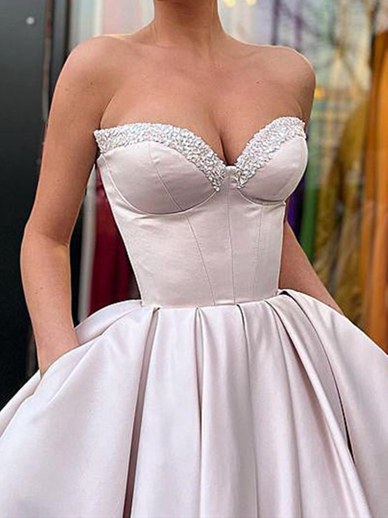 Short Light Pink Satin Prom Dresses, Light Pink Short Formal Homecomin jbydress Short Light Pink Satin Prom Dresses, Light Pink Short Formal Homecomin jbydress