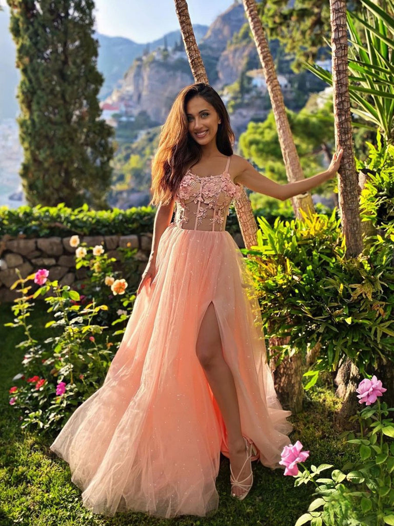 Sweetheart Neck Pink Lace Prom Dresses, Pink Lace Long Formal Evening jbydress Sweetheart Neck Pink Lace Prom Dresses, Pink Lace Long Formal Evening jbydress