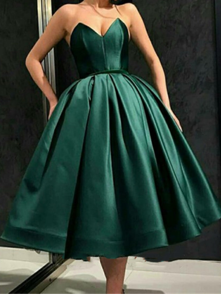 Sweetheart Neck Short Dark Green Prom Dresses, Short Green Graduation jbydress Sweetheart Neck Short Dark Green Prom Dresses, Short Green Graduation jbydress