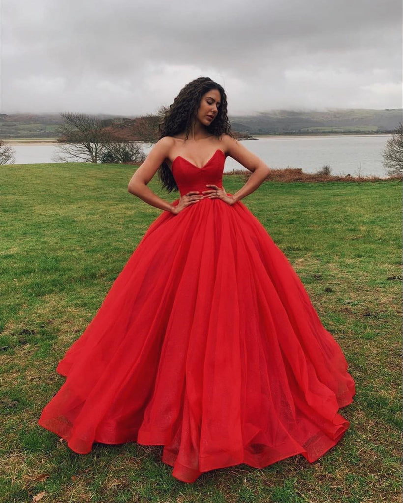 Sweetheart Neck Floor Length Red Prom Gown with Corset Back, Red Long jbydress Sweetheart Neck Floor Length Red Prom Gown with Corset Back, Red Long jbydress