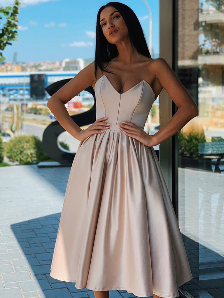 Sweetheart Neck Short Champagne Pink Prom Dresses, Short Champagne Pin jbydress Sweetheart Neck Short Champagne Pink Prom Dresses, Short Champagne Pin jbydress