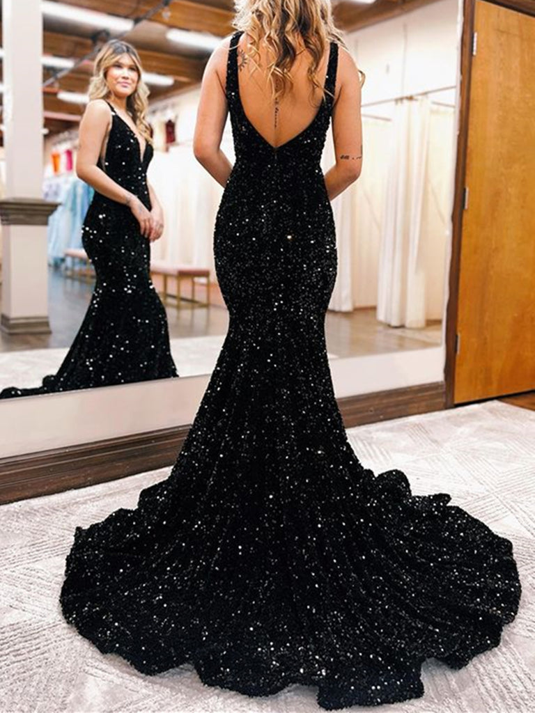 V Neck Black Blue Burgundy Mermaid Prom Dresses, V Neck Mermaid Formal jbydress V Neck Black Blue Burgundy Mermaid Prom Dresses, V Neck Mermaid Formal jbydress