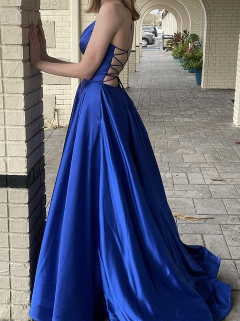 V Neck Royal Blue Backless Long Prom Dresses, Open Back Royal Blue Lon jbydress V Neck Royal Blue Backless Long Prom Dresses, Open Back Royal Blue Lon jbydress