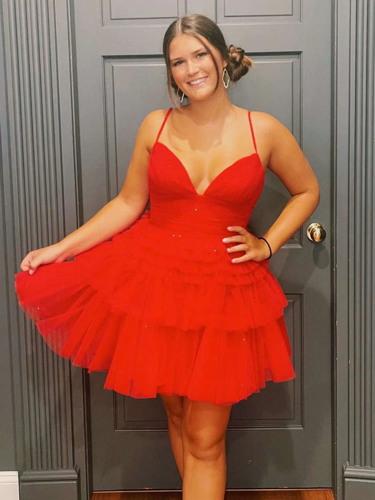 V Neck Short Black Red Prom Dresses, Short Red Black Formal Homecoming jbydress V Neck Short Black Red Prom Dresses, Short Red Black Formal Homecoming jbydress
