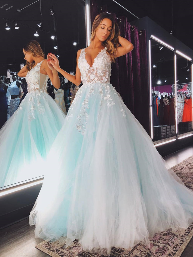 V Neck Teal Lace Floral Long Prom Dress, Teal Lace Floral Long Formal jbydress V Neck Teal Lace Floral Long Prom Dress, Teal Lace Floral Long Formal jbydress