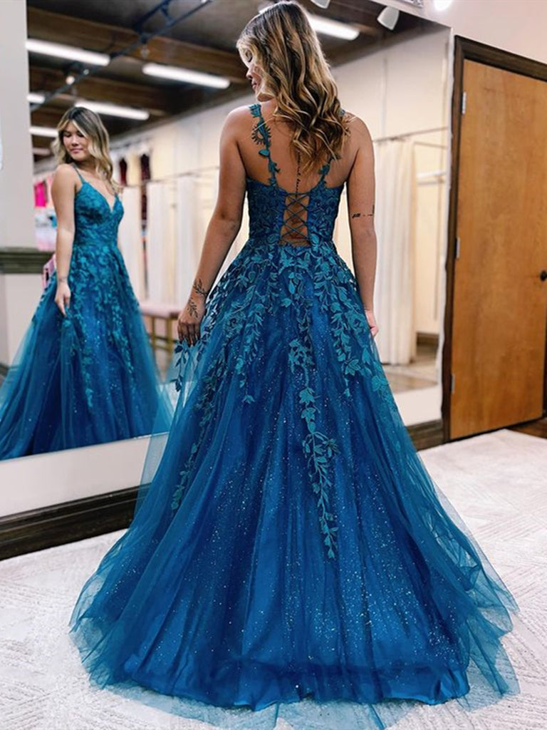 V Neck Teal Lace Long Prom Dresses, V Neck Teal Lace Formal Evening Dr jbydress V Neck Teal Lace Long Prom Dresses, V Neck Teal Lace Formal Evening Dr jbydress