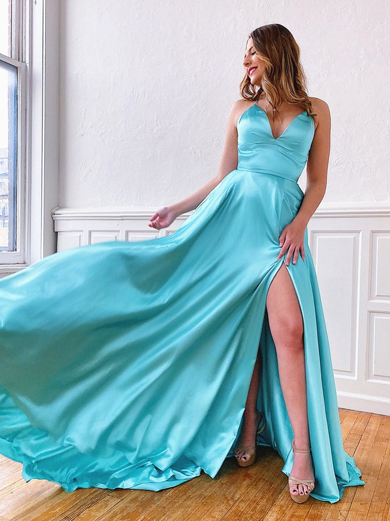 V Neck Aqua Backless Long Prom Dresses, Aqua Backless Long Formal Even jbydress V Neck Aqua Backless Long Prom Dresses, Aqua Backless Long Formal Even jbydress