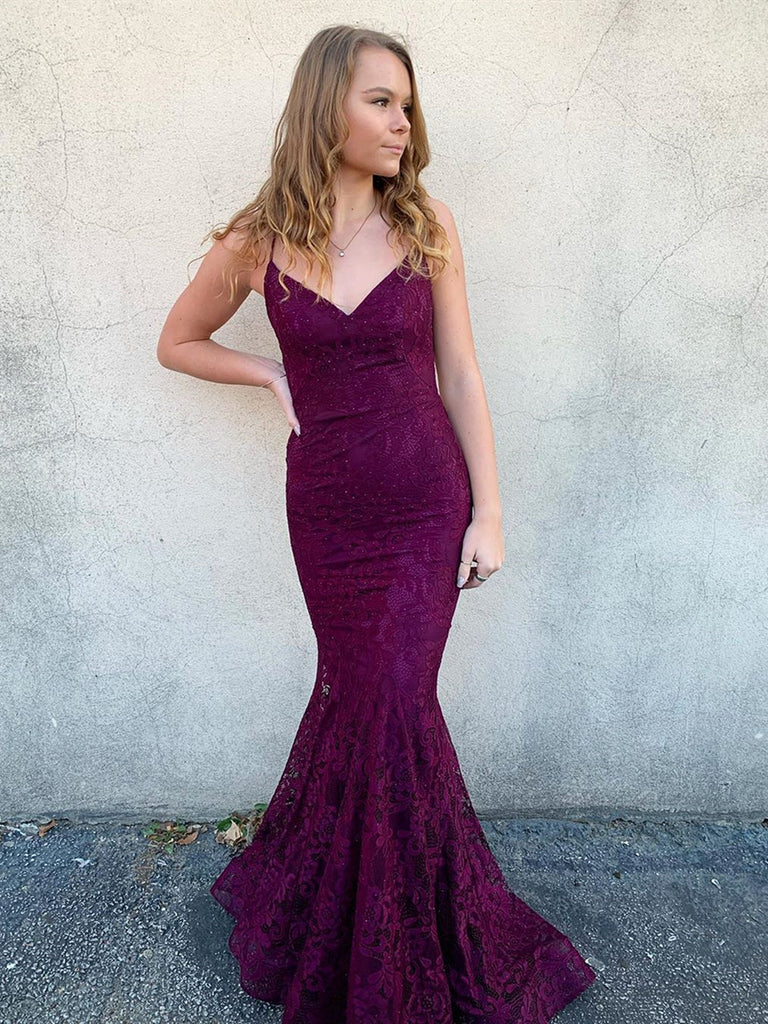 purple lace mermaid prom dress Jovani 37414 size 10 Lilac Long sheer Mermaid Prom Dress Fitted Formal