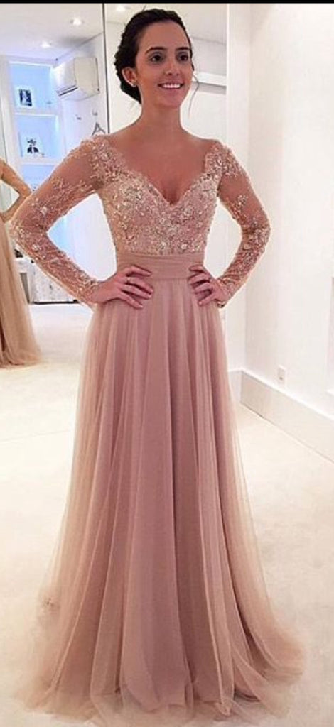 Custom Made V Neck Long Sleeves Lace Wedding Dresses, Lace Short Prom jbydress Custom Made V Neck Long Sleeves Lace Wedding Dresses, Lace Short Prom jbydress