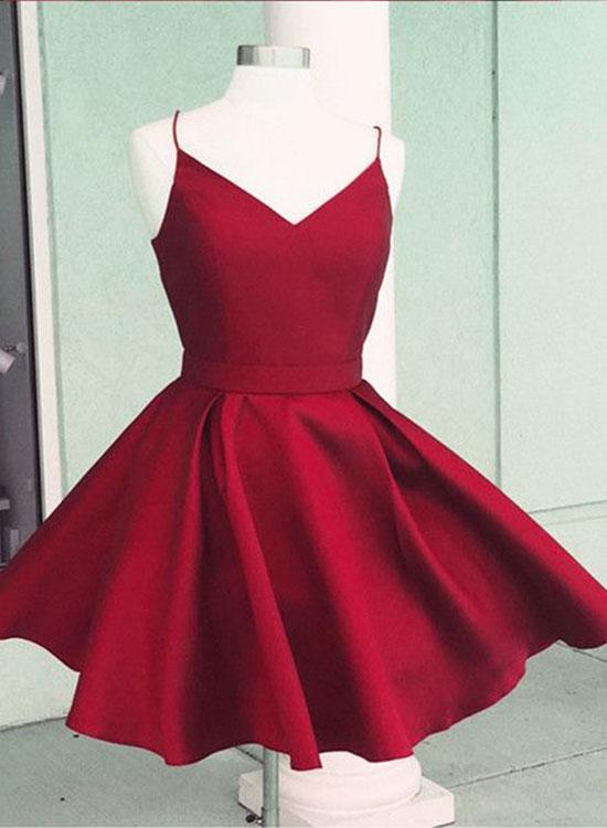 A Line V Neck Short Blue/Burgundy Prom Dress, Mini Graduation Dress, H jbydress A Line V Neck Short Blue/Burgundy Prom Dress, Mini Graduation Dress, H jbydress