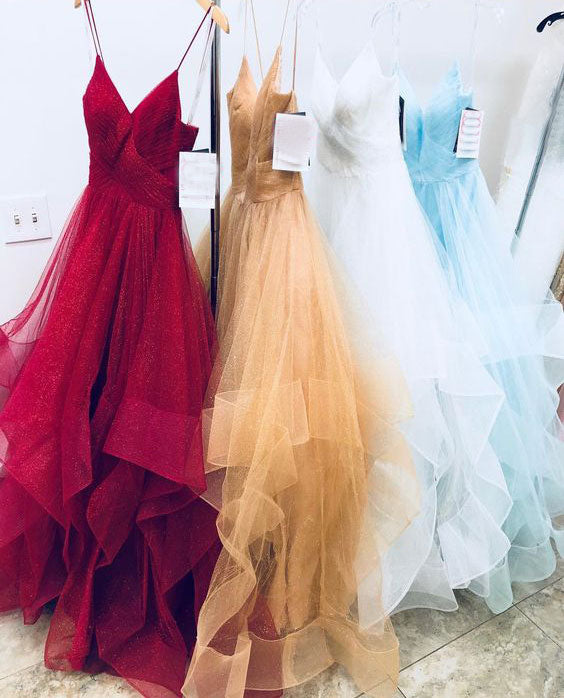 V Neck White/Burgundy/Champagne/Blue Wedding Gowns, V Neck Prom Dresse jbydress V Neck White/Burgundy/Champagne/Blue Wedding Gowns, V Neck Prom Dresse jbydress