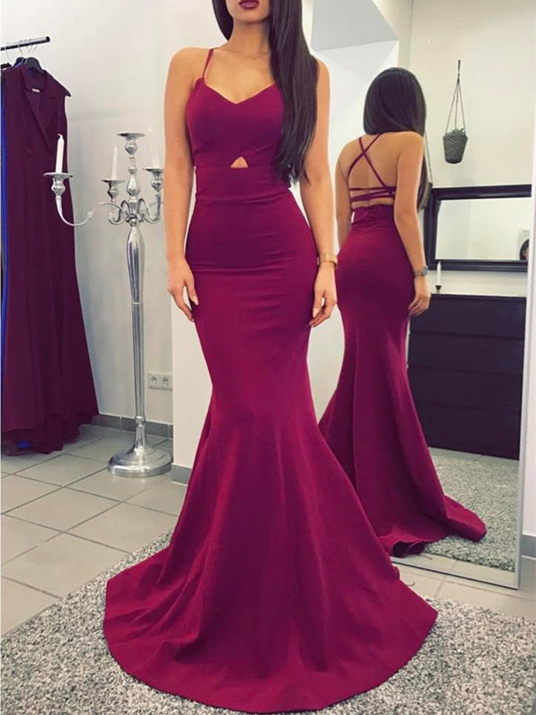 Spaghetti Straps Backless Mermaid Prom Dresses, Mermaid Graduation Dre jbydress Spaghetti Straps Backless Mermaid Prom Dresses, Mermaid Graduation Dre jbydress
