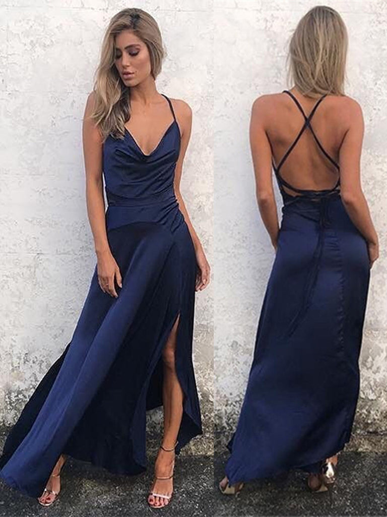 Jovani Dress 09139 | Royal blue Backless Beaded Dress