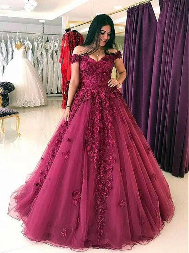 Off Shoulder Burgundy Lace Prom Gown, Burgundy Lace Formal Dresses, Ev jbydress Off Shoulder Burgundy Lace Prom Gown, Burgundy Lace Formal Dresses, Ev jbydress