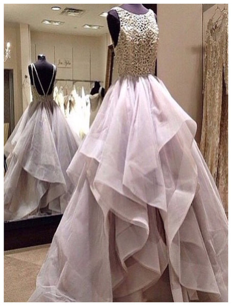 Custom Made Backless Sleeveless Long Prom Dresses, Formal Dresses