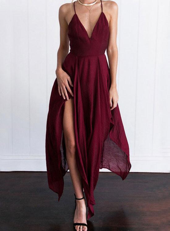 A Line V Neck Backless Long Maroon/Burgundy Prom Dresses, Backless For jbydress A Line V Neck Backless Long Maroon/Burgundy Prom Dresses, Backless For jbydress
