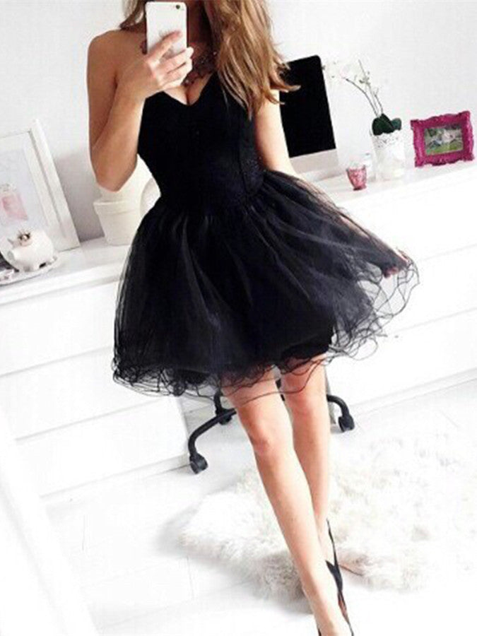 Black Short Prom Dresses, Short Black Homecoming Dresses/ Graduation D jbydress Black Short Prom Dresses, Short Black Homecoming Dresses/ Graduation D jbydress