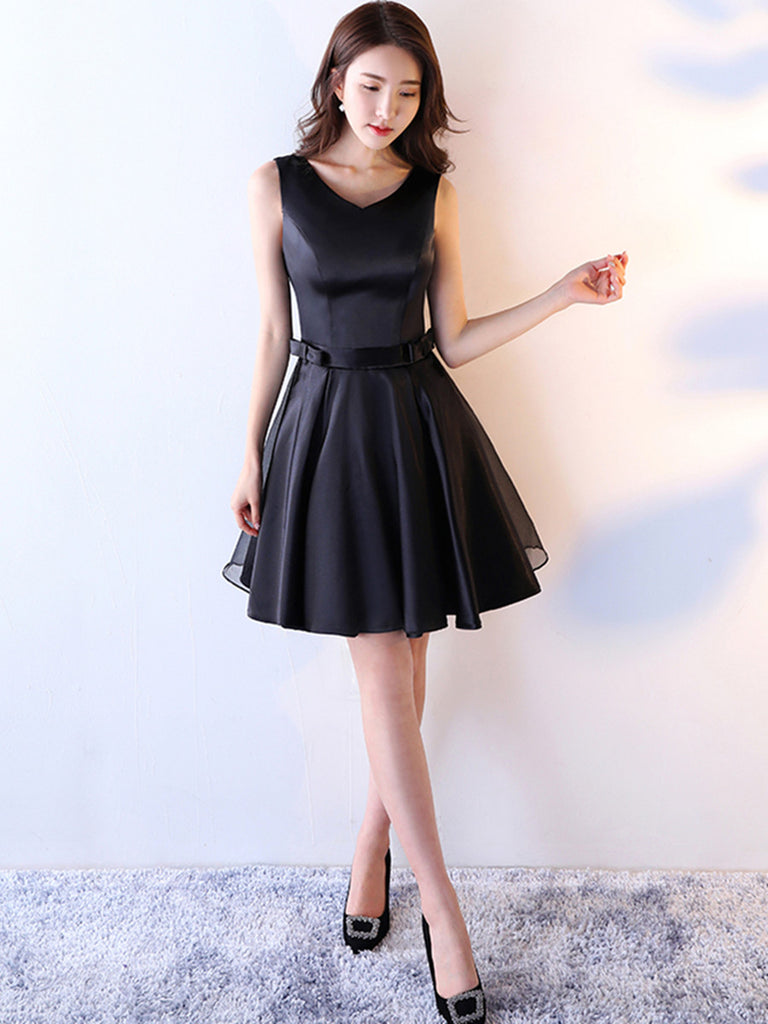 Custom Made A Line Short Black Prom Dresses, Short Black Graduation Dr jbydress Custom Made A Line Short Black Prom Dresses, Short Black Graduation Dr jbydress